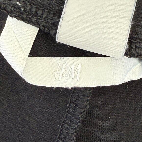 H&M Zippered Detail Stretch Pants Women M Black - Picture 7 of 12